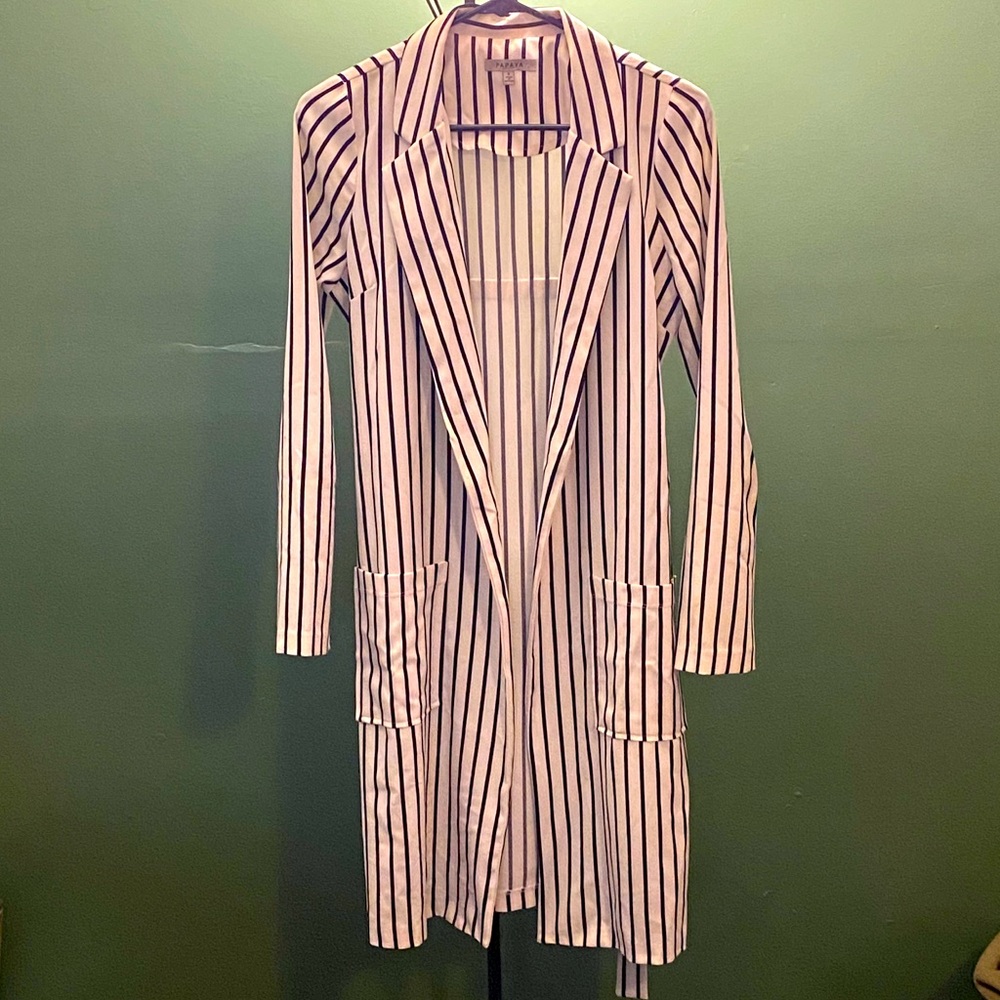 Black and White Stripe Cardigan